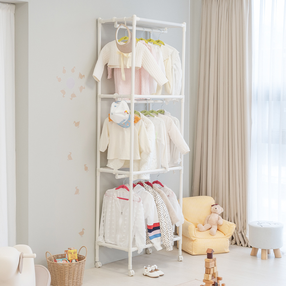 아기 행거 유아행거 다걸어 3단