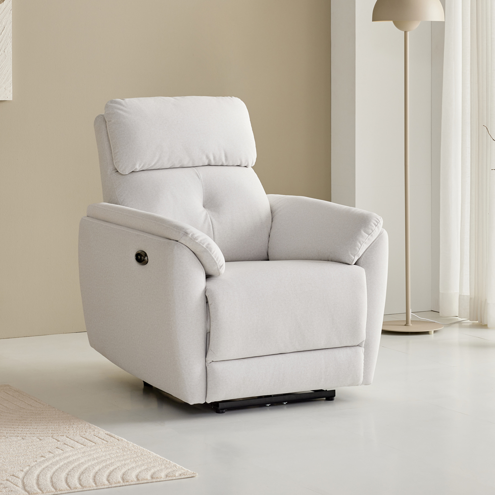 더뉴폼 헤이즐 패브릭 전동 1인용 리클라이너 소파