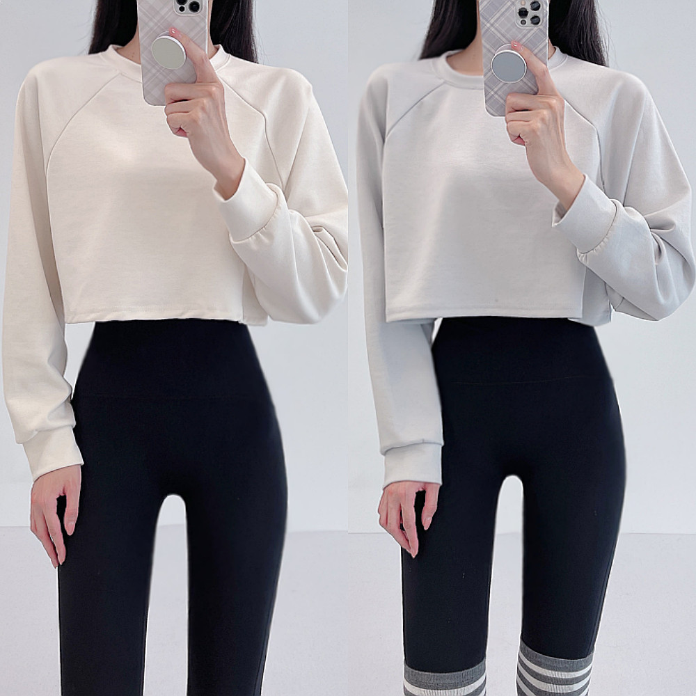 로라벨 에픽 필라테스복 여성 요가복 필라테스 요가 상의 옷 긴팔 티셔츠 운동복 긴팔 크롭 - 메인 이미지