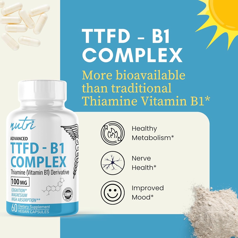 푸르설티아민 TTFD 티아민 B1 보충제 100mg 60캡슐 - 상세 이미지 4