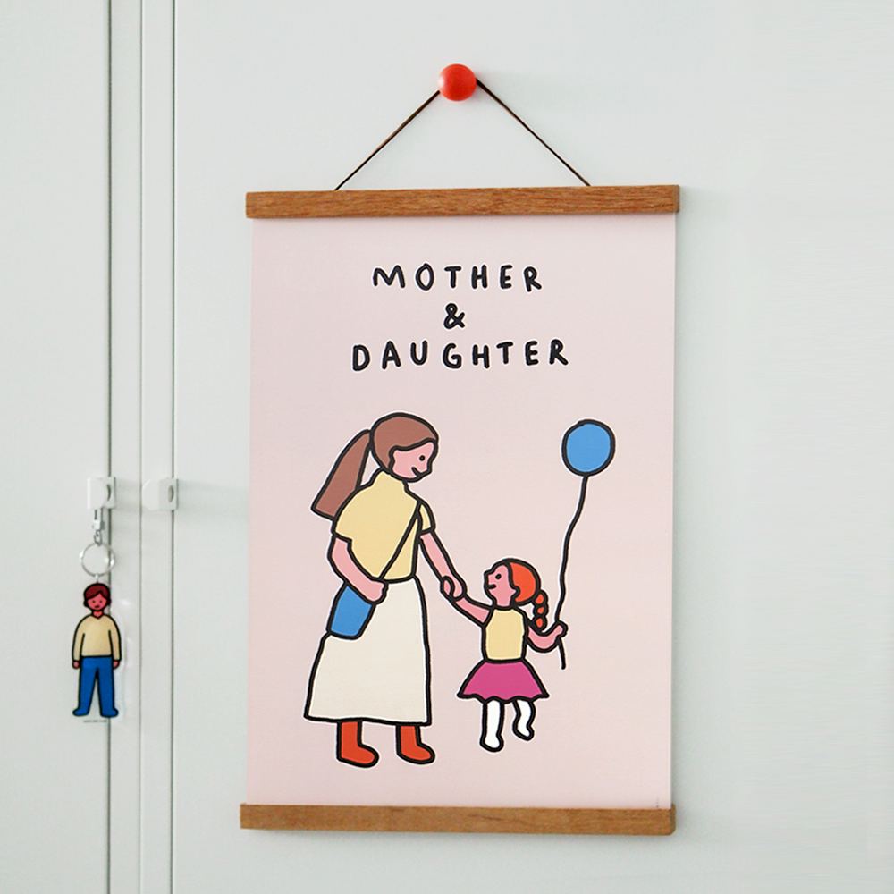 제로퍼제로 가족포스터 아기방 아이방 그림 액자 집들이선물 엄마와딸