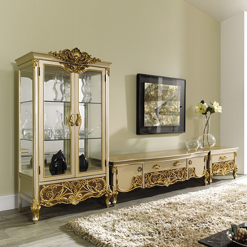 H41F 마호가니 원목 거실장세트