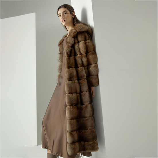 [로보] 러시아 SOBOL 세이블 후드 롱코트 FUR23B805-2 - 상세 이미지 2