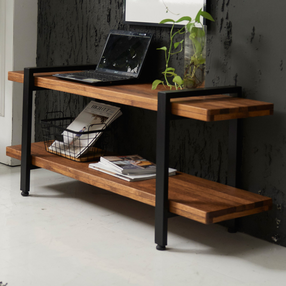 W110멀바우원목 스틸1200 거실장