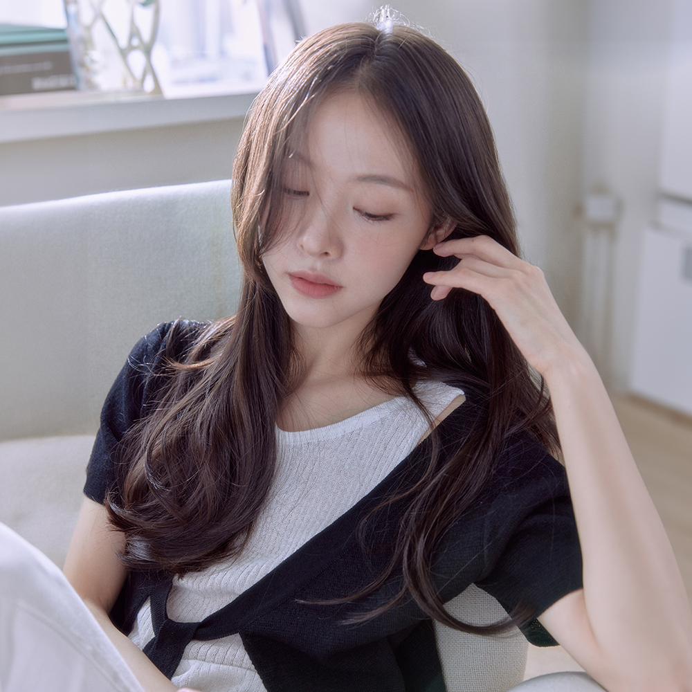 붙임머리 가발 헤어피스 루즈펌 V라인 4PCS 똑딱이 웨딩 하객 셀프 - 상세 이미지 2