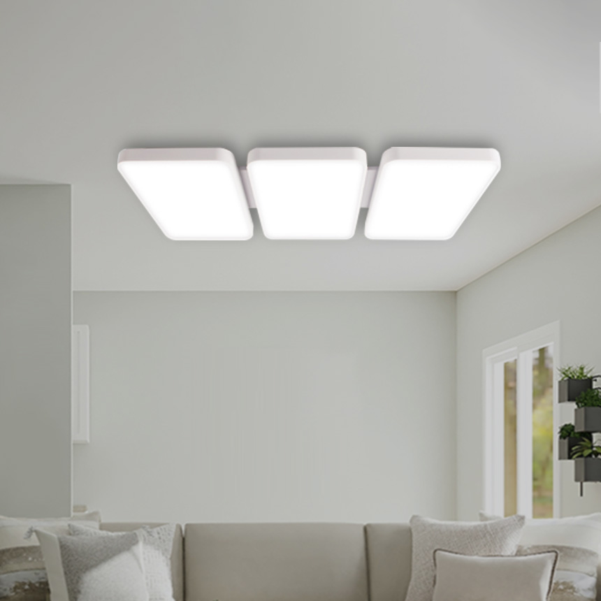LED 거실등 플레인 6등 150W 천장 거실조명 LED 전등 - 상품 이미지