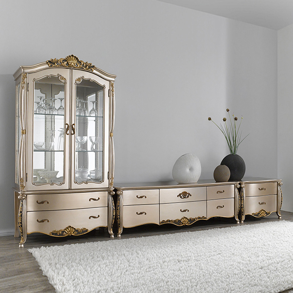 H11F 마호가니 원목 거실장세트