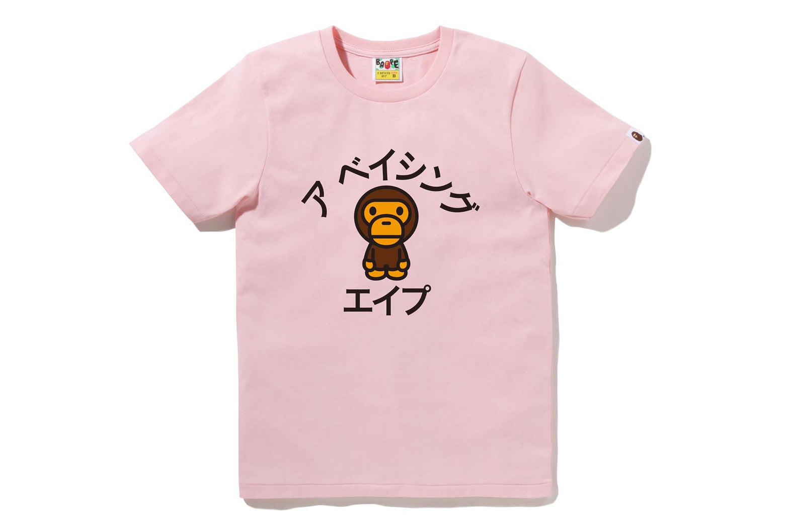 베이프 우먼즈 반팔티 BABY MILO KATAKANA COLLEGE 2K80-210-109 - 상세 이미지 2