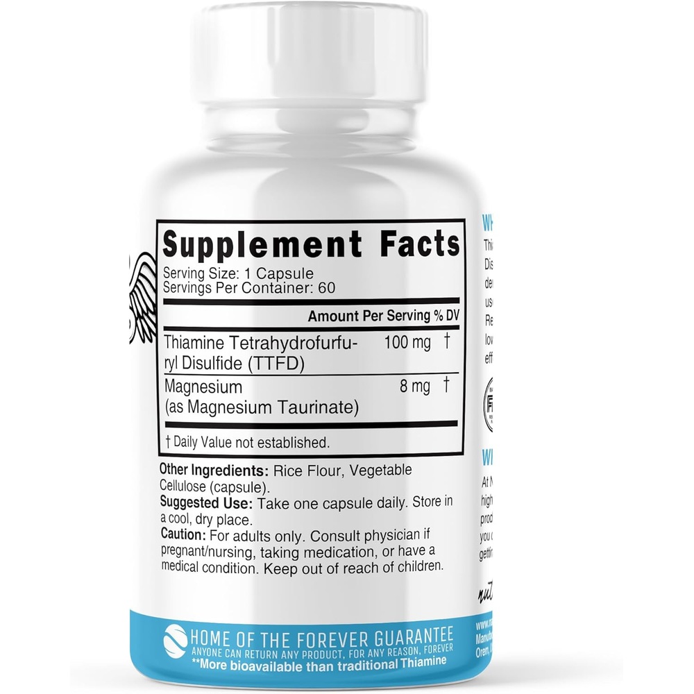 푸르설티아민 TTFD 티아민 B1 보충제 100mg 60캡슐 - 상세 이미지 2