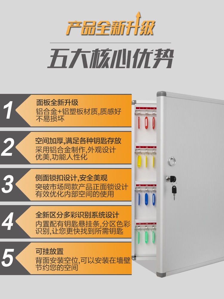벽걸이 키 박스 자동차키 보관함 부동산 자물통 주차장 관리실 도어 잠금 비밀번호 - 상세 이미지 5
