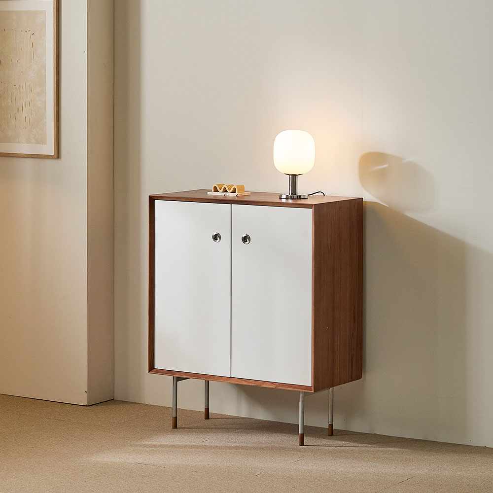 장인가구 노마딕 원목 투도어 다용도 높은 수납장 800