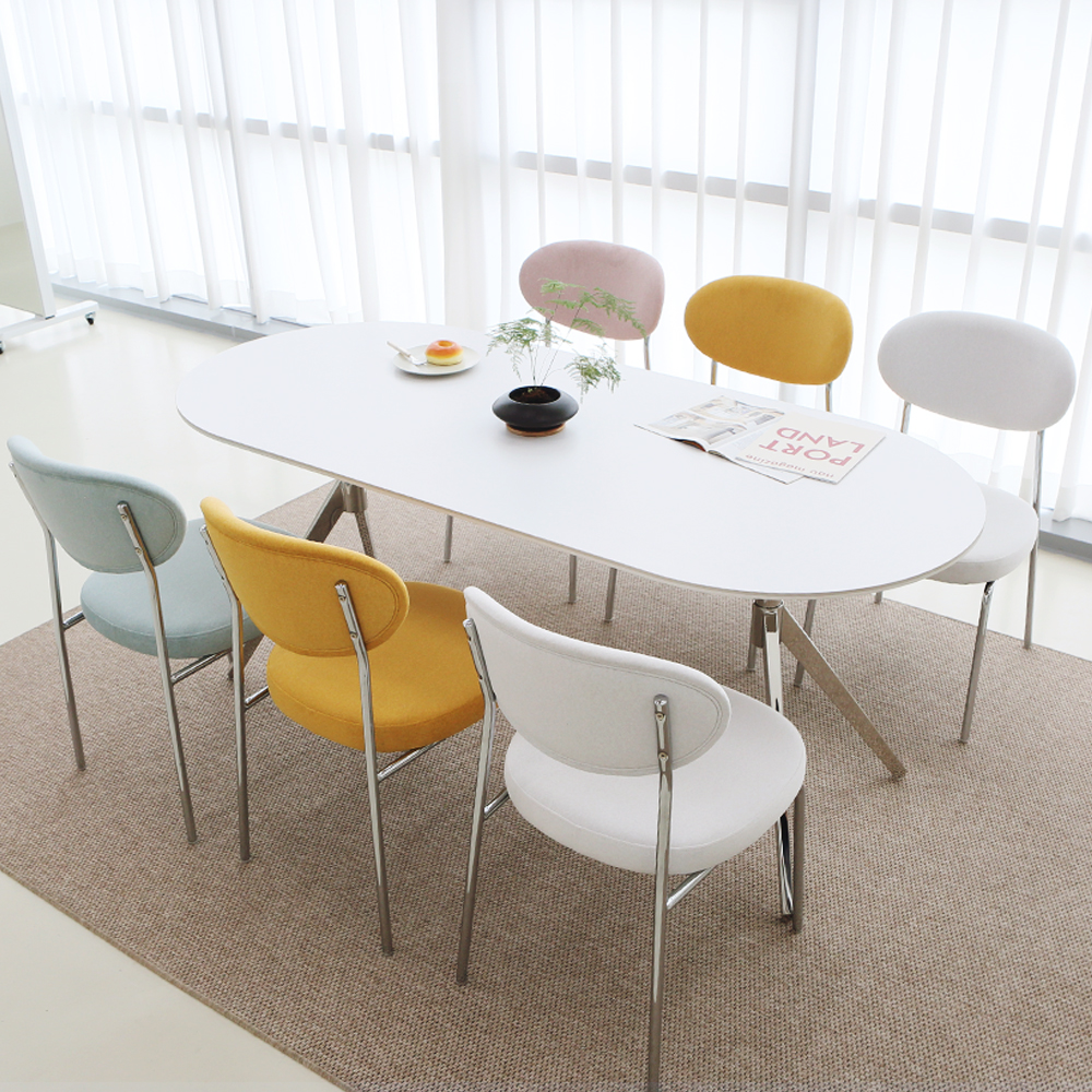 편한 로페 테이블의자 패브릭 카페 인테리어 식탁 의자