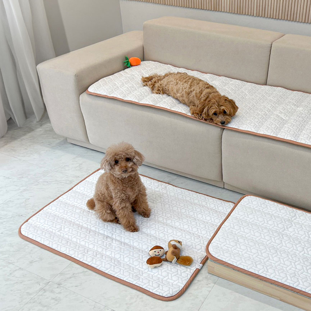 투인플레이스 강아지 고양이 쿨매트 듀라론 냉감 매트 L (65X45) 이미지 2