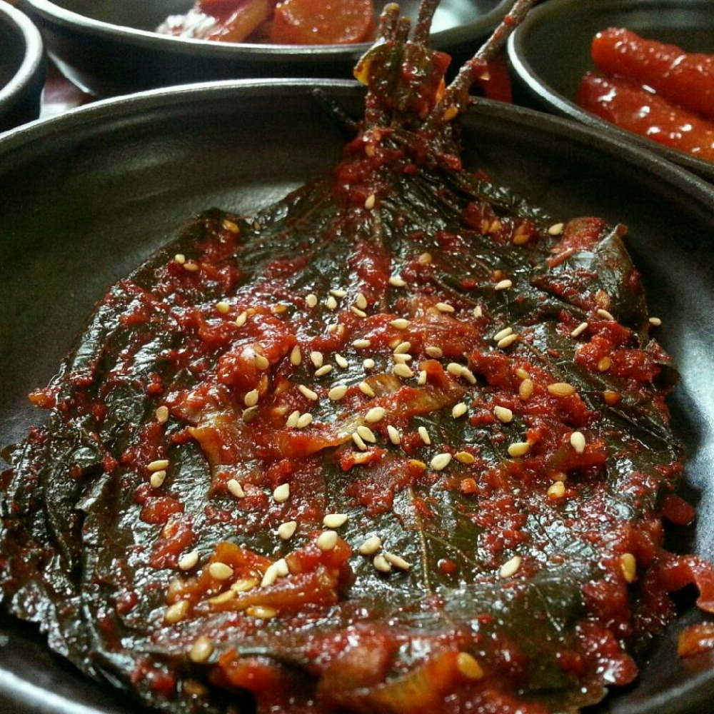 순창 장담아전통식품 수제장아찌 양념깻잎장아찌 500g - 상품 이미지