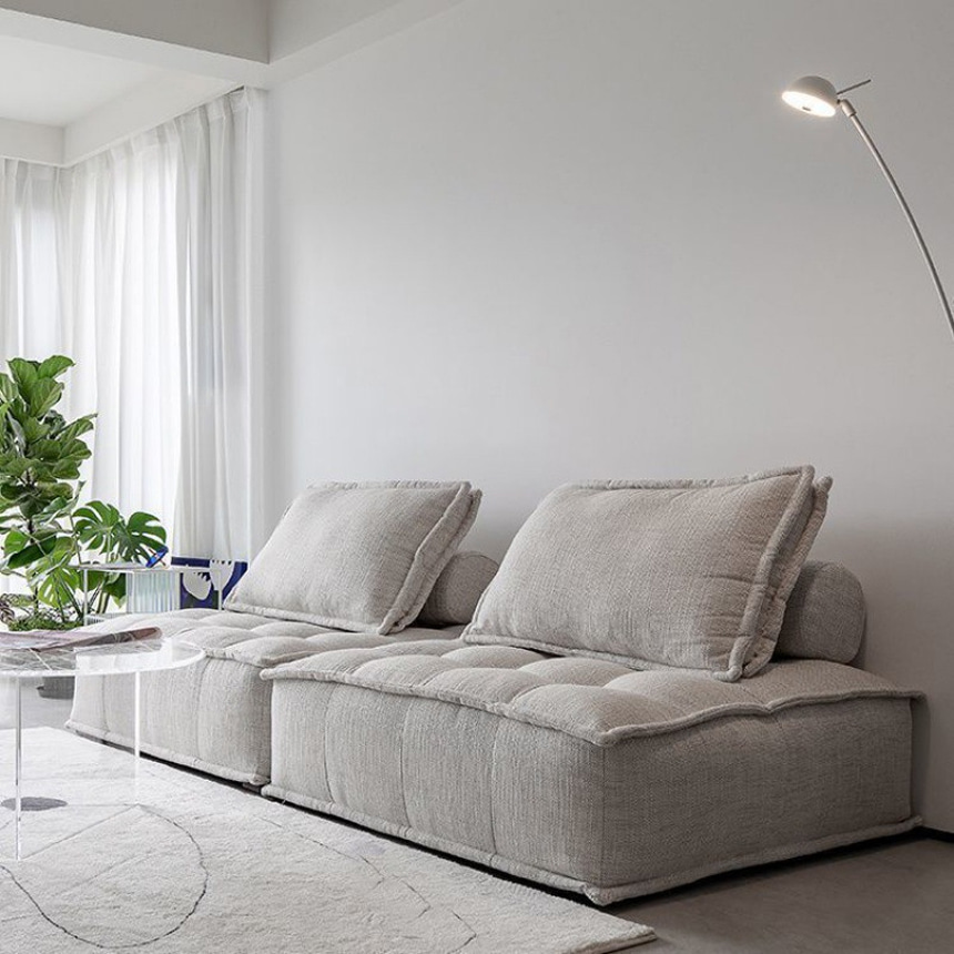 럭소 튜프트 패브릭 스윙 소파 3인