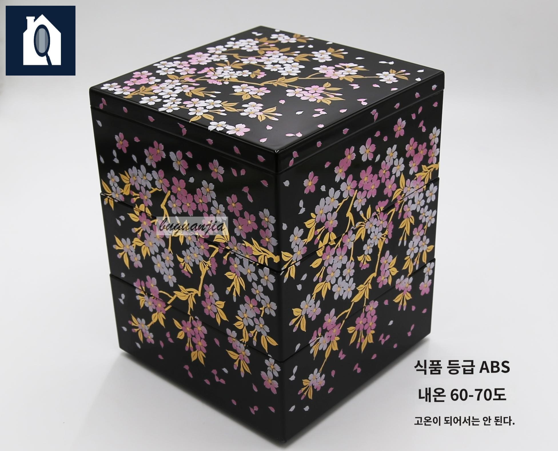 일본도시락통 나무 우드 용기 소풍 고급 일본찬합 - 상품 이미지