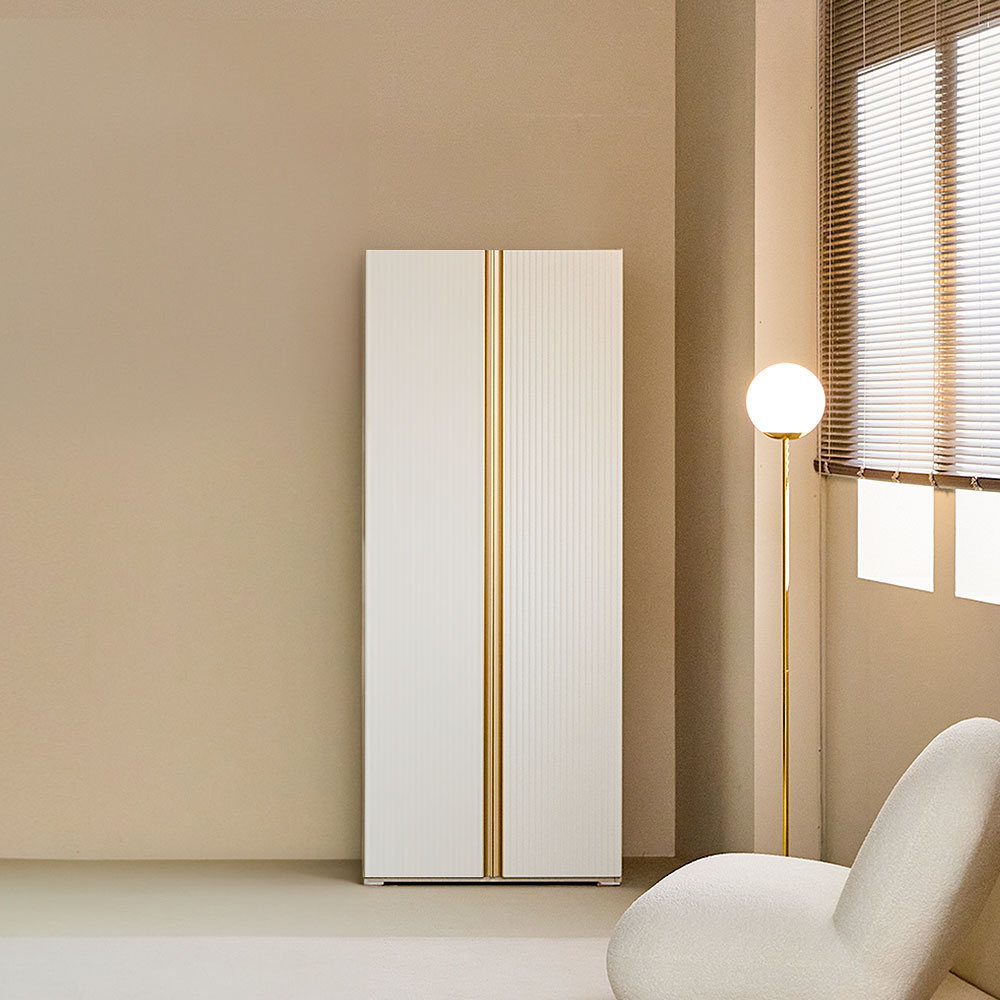 장인가구 루이나 템바보드 포인트 키큰 선반 행거형 옷장 800 - 상품 이미지