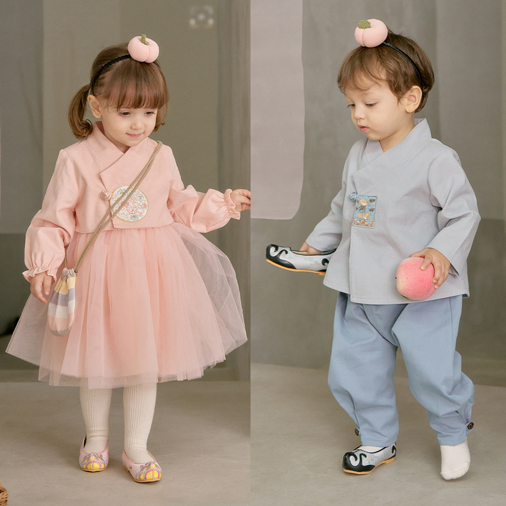 리틀티니 아기 계량 한복 여아 남아 설빔 영아 돌전 두돌 유아 아기한복슈트 세트