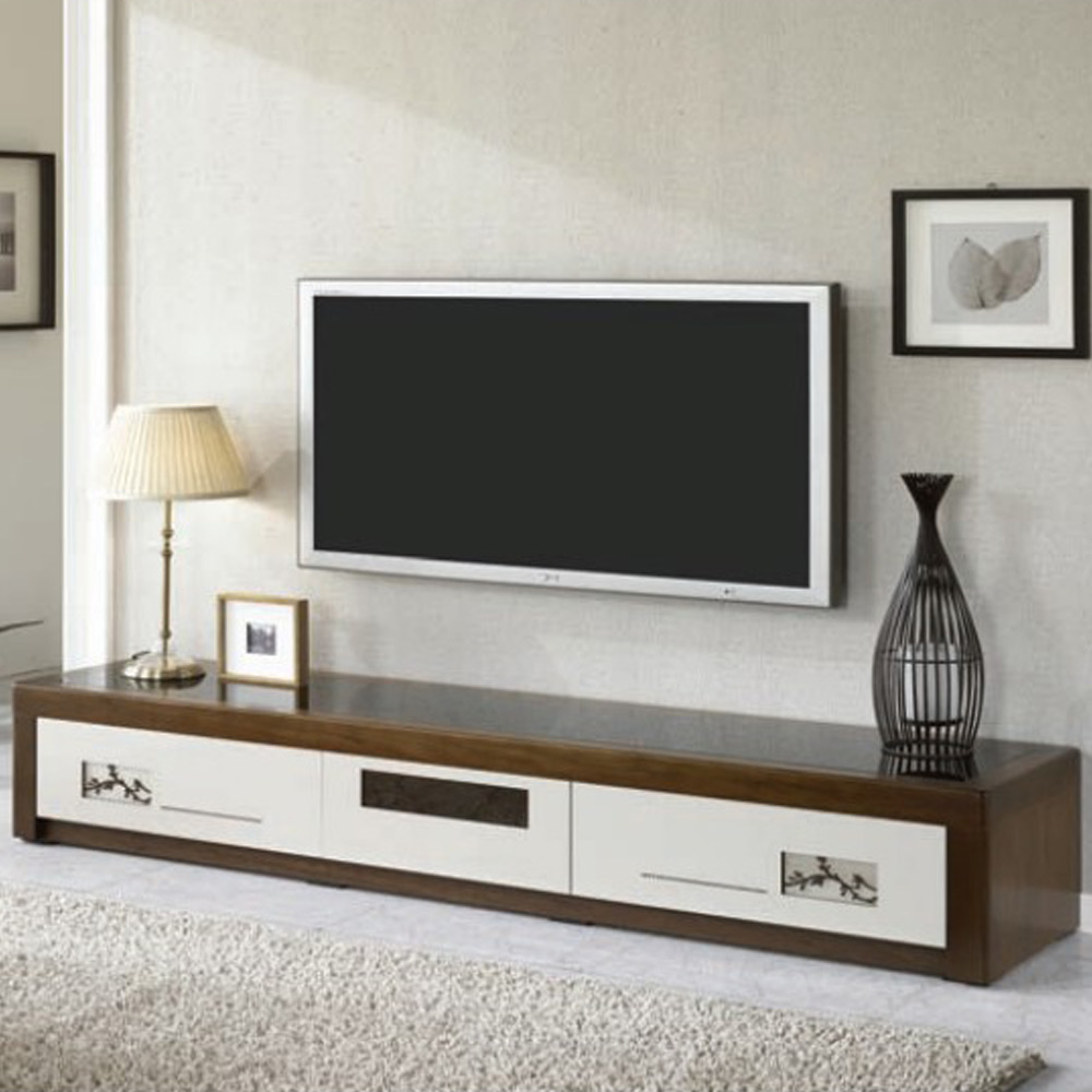 C114 천연무늬목 1단1800 거실장