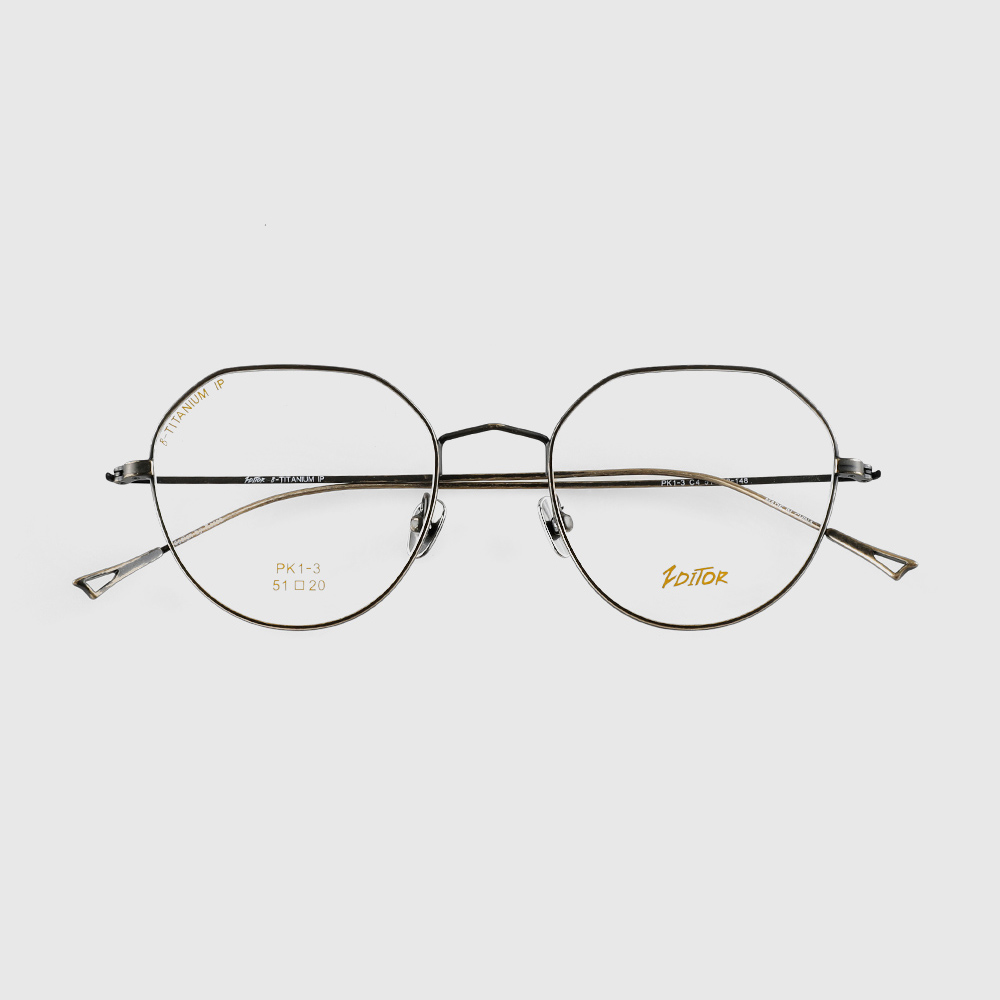 크라운판도 엔틱 가벼운 티타늄 안경테 블루라이트 차단 안경