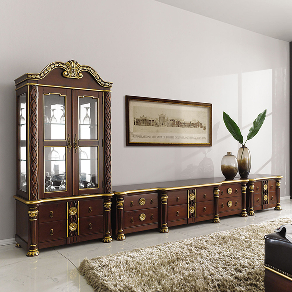 H64F 마호가니 원목 거실장세트