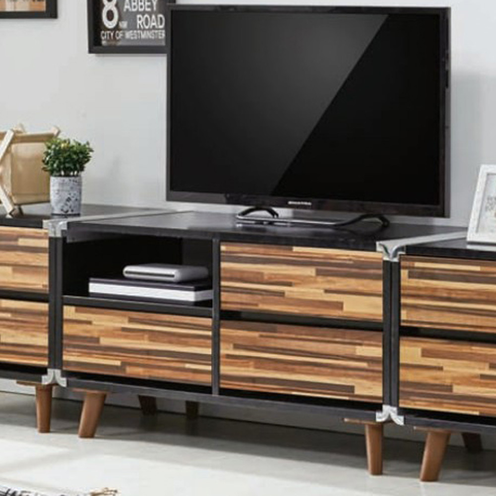 C154 멀바우 2단1000 TV 오픈거실장