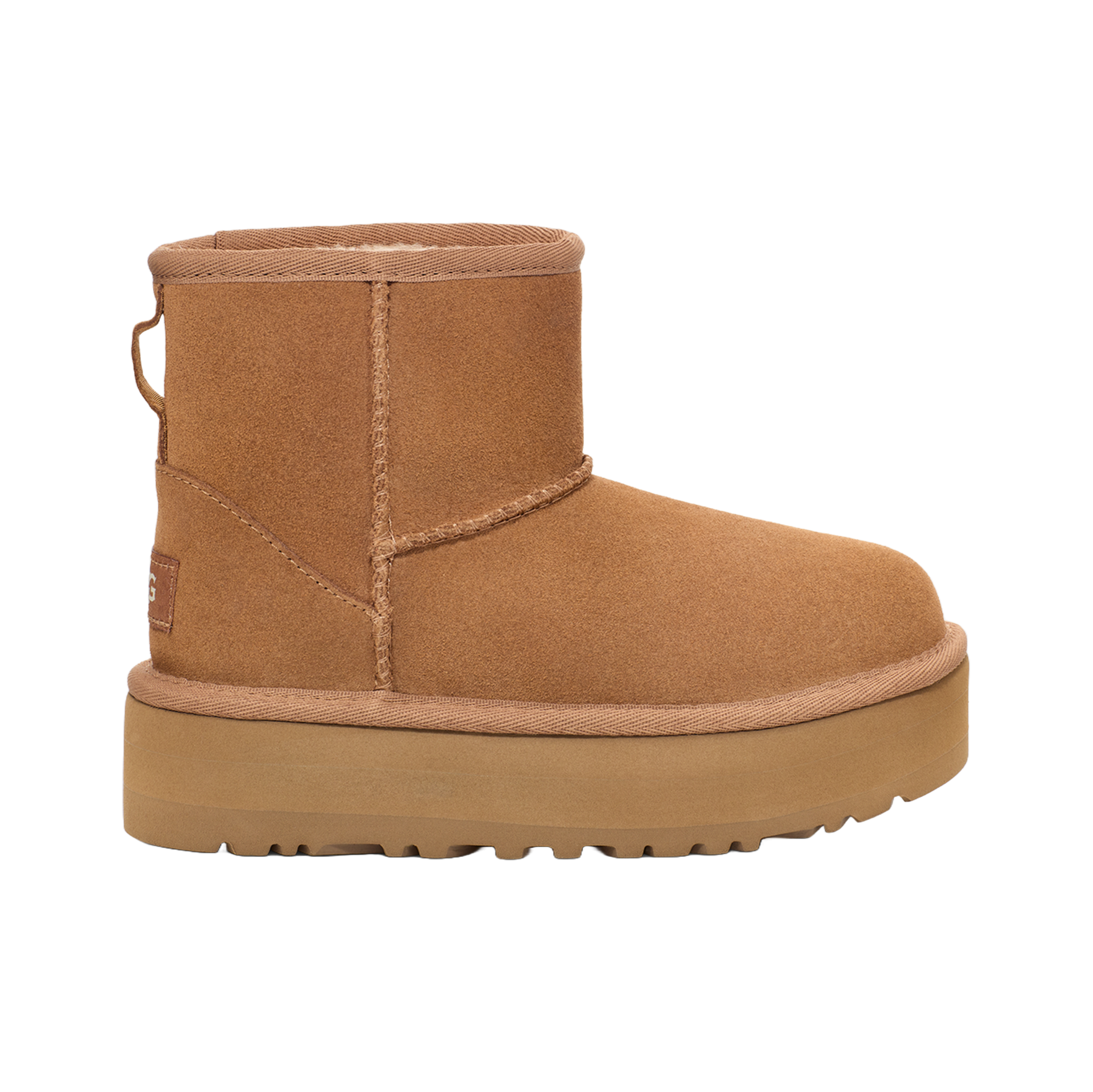 어그 클래식 미니 플랫폼 체스넛 블랙 여성 빅키즈 키높이 부츠 UGG 미국 - 상세 이미지 5