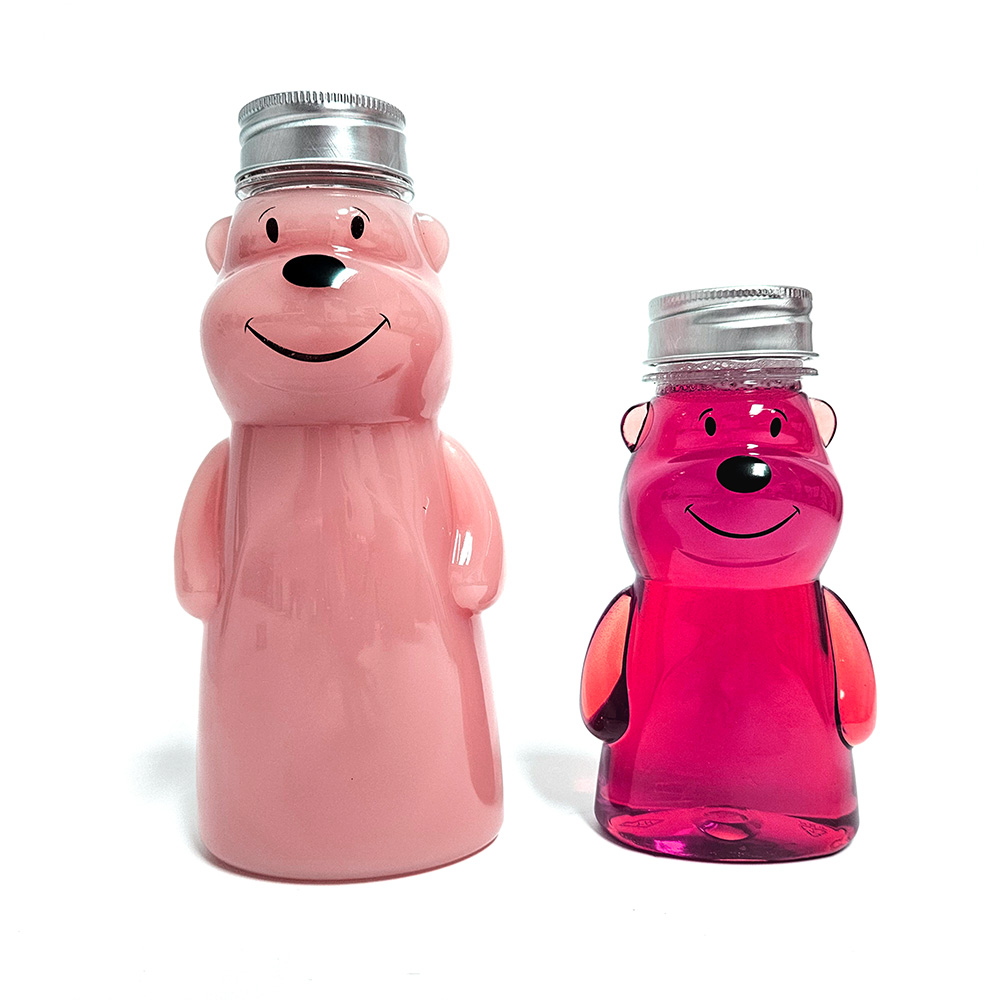 곰돌이 물병 베어 보틀 플라스틱 더치커피 밀크티 음료 커피 병 판다곰 페트병 350ml 이미지 7