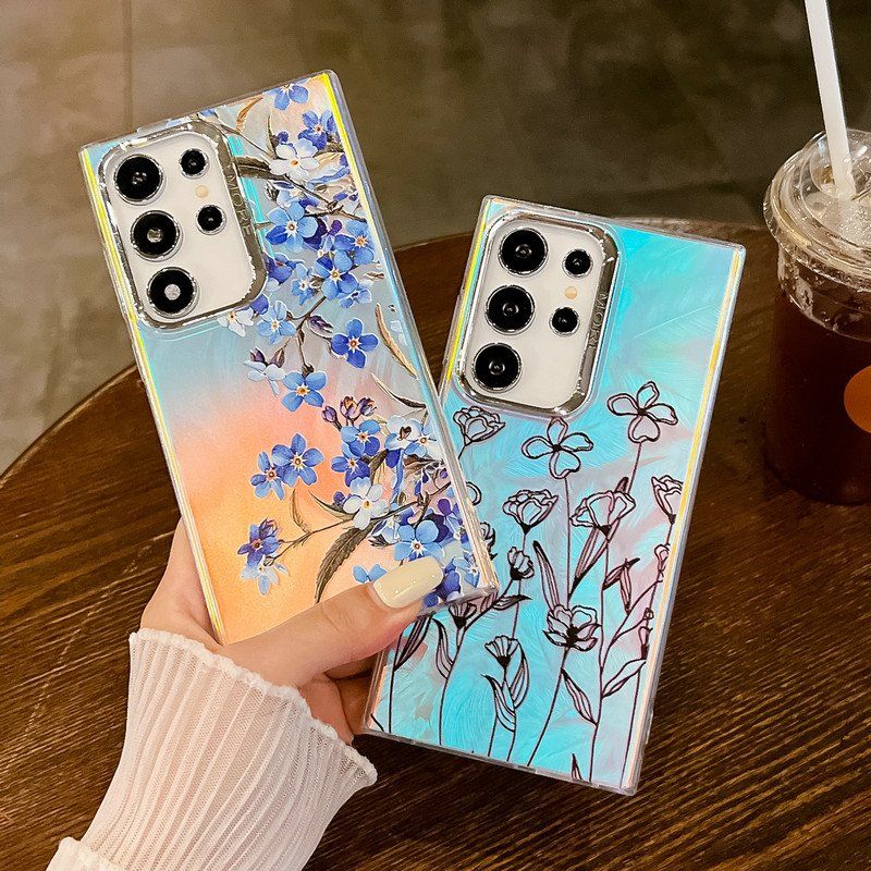 갤럭시 s24 케이스 홀로그램 도금 플라워 수체화 삼성 갤럭시 S24 AH1 - 상세 이미지 2