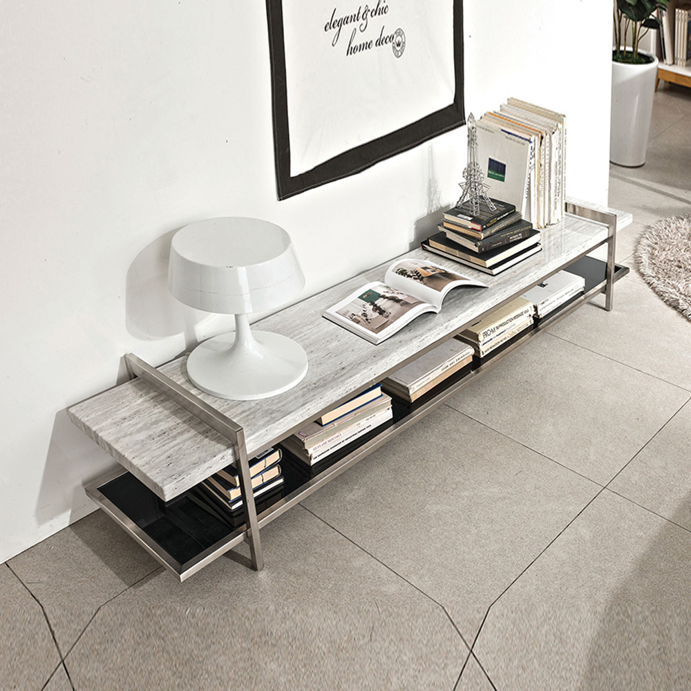 H105F 대리석 철제 거실장