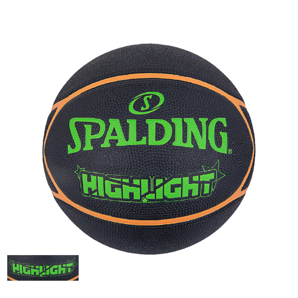 스팔딩 SPALDING 하이라이트 농구공 7호 바스켓볼 블랙 - 상품 이미지