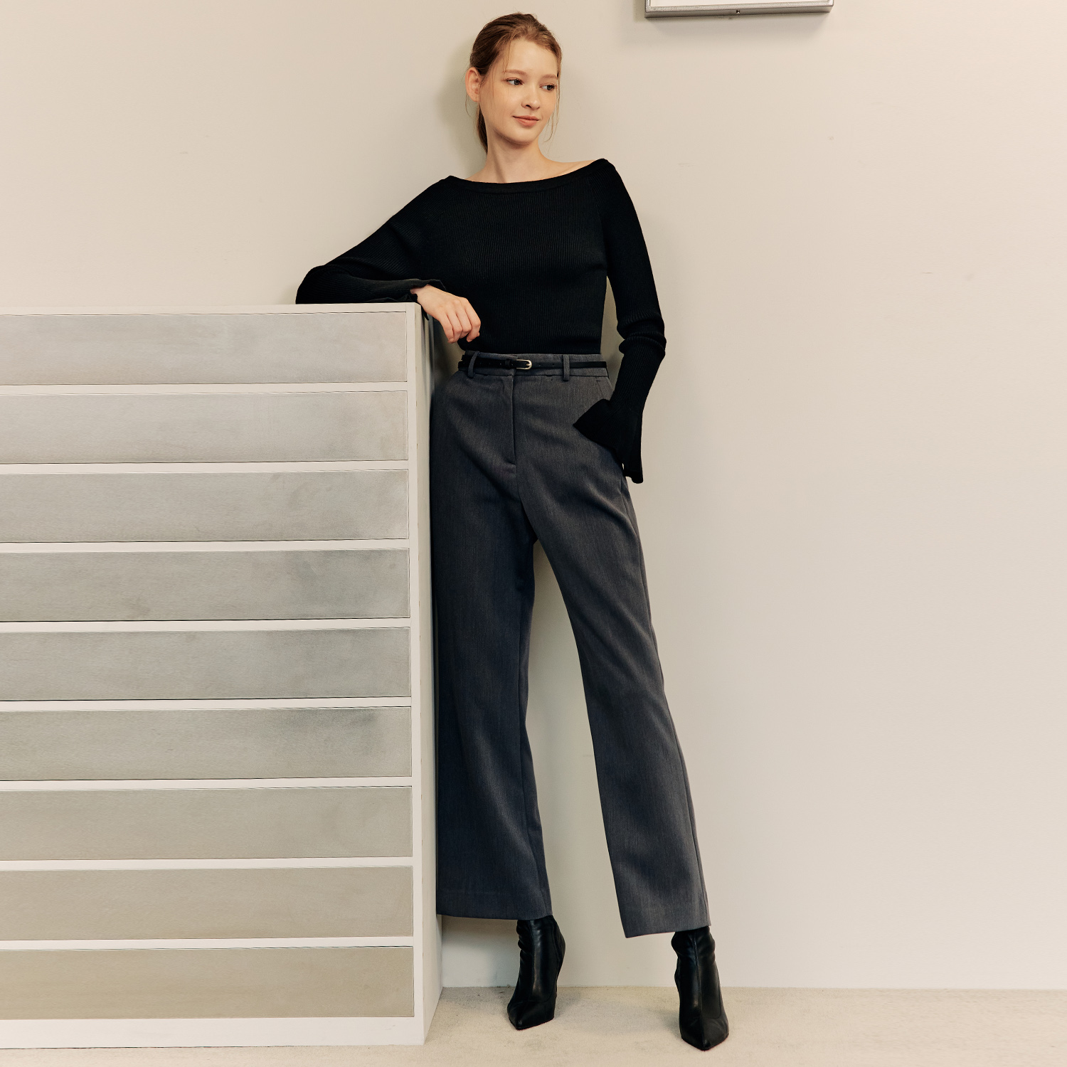 [제로스트릿]에쉬 벨트 슬랙스 ASH BELT SLACKS / GRAY - 상세 이미지 2