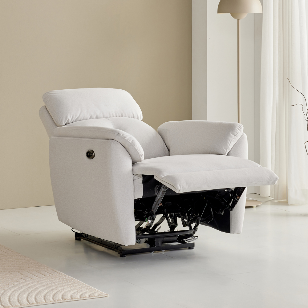 더뉴폼 헤이즐 패브릭 전동 1인용 리클라이너 소파