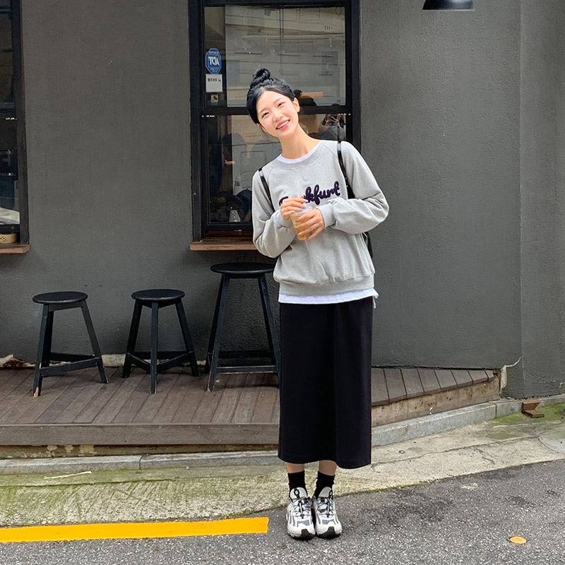 [자체제작] (데일리룩) 쫀쫀이 스판 H라인 롱 밴딩 스커트 sk6832 이미지 2