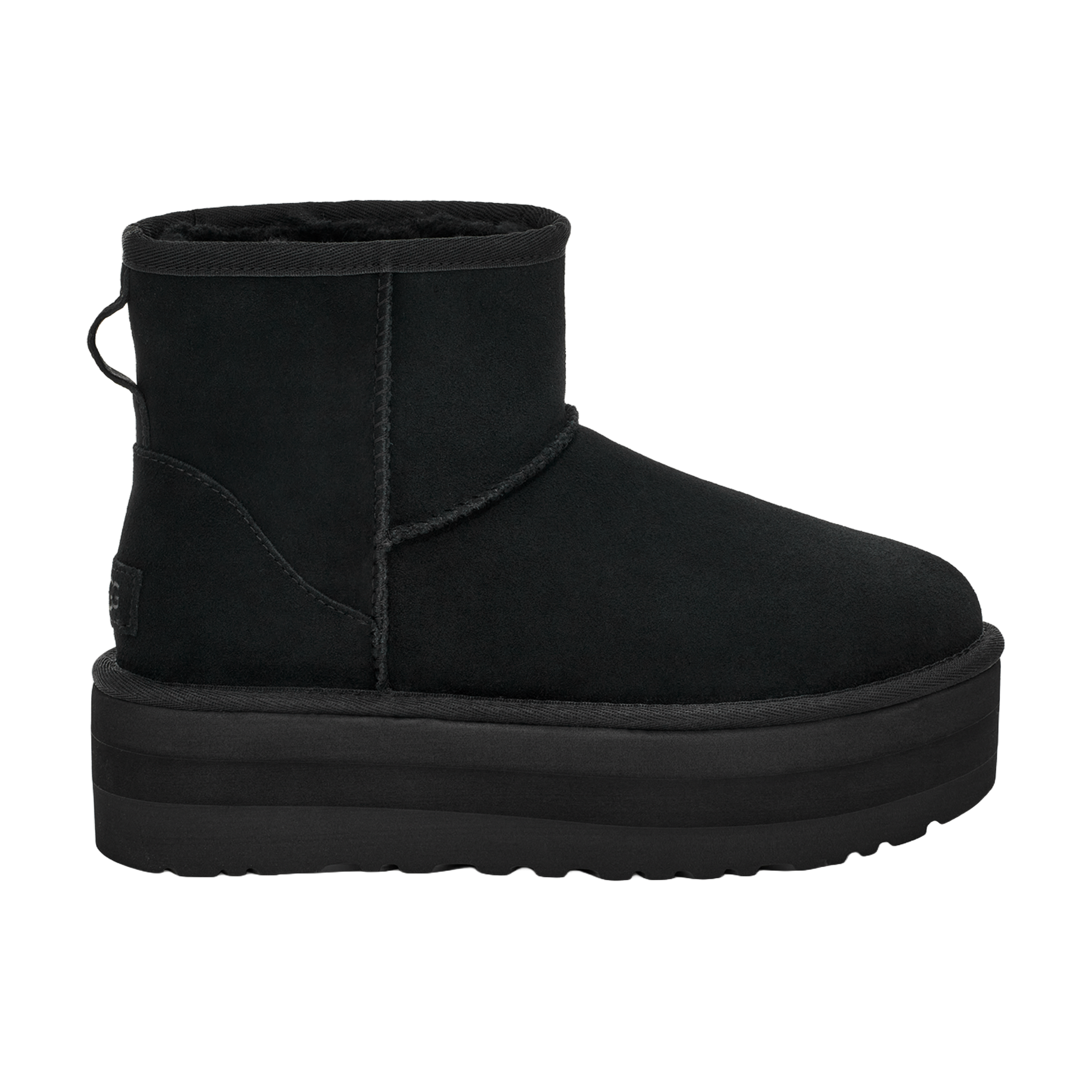 어그 클래식 미니 플랫폼 체스넛 블랙 여성 빅키즈 키높이 부츠 UGG 미국 - 상세 이미지 3