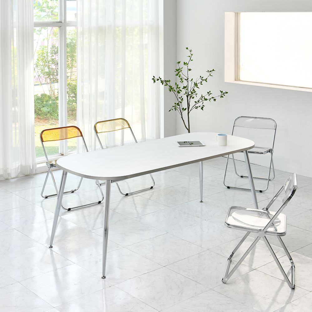 플랜비 컴퓨터 노트북 책상 서재 거실 테이블 1600 화이트