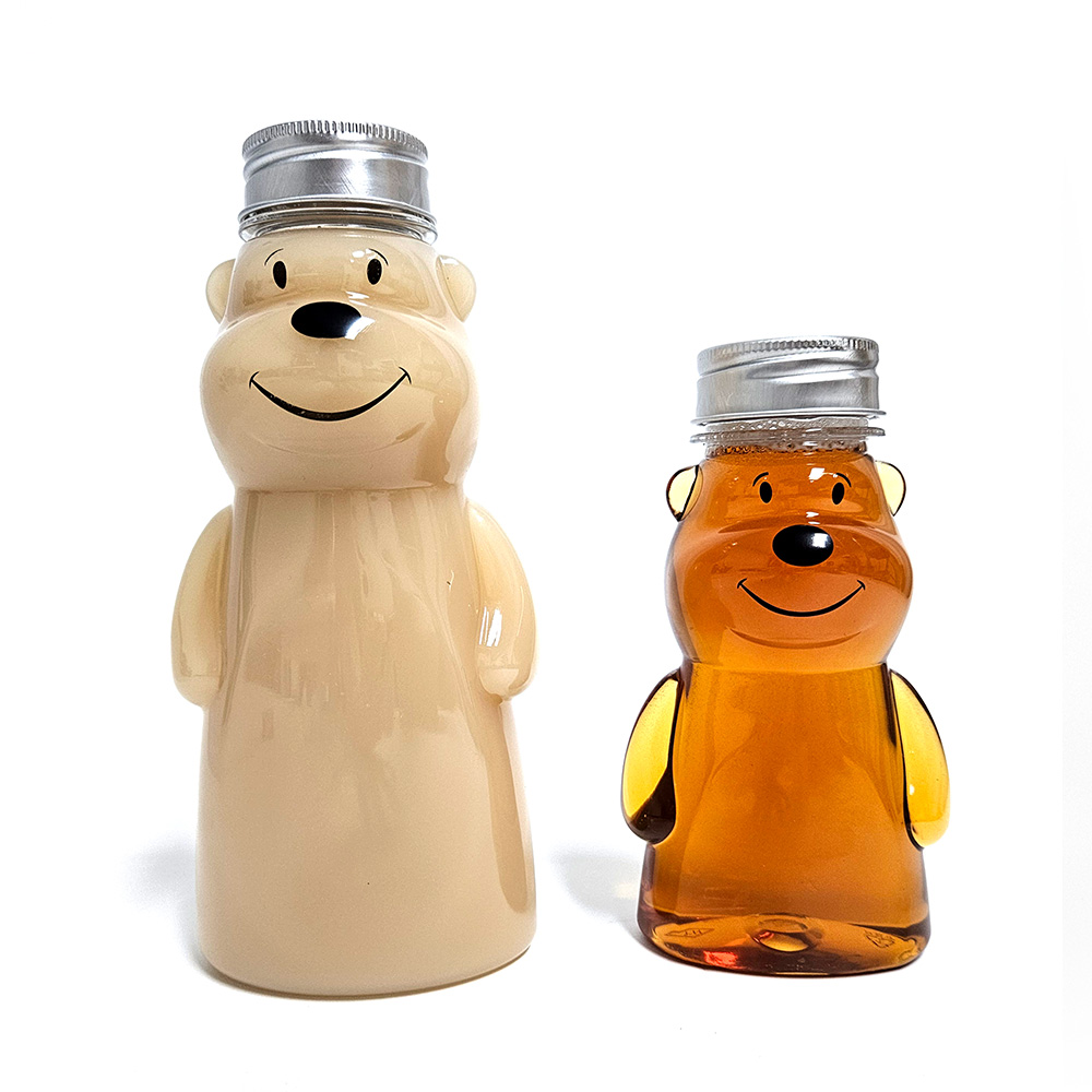 곰 페트병 곰돌이 베어 보틀 플라스틱 더치커피 밀크티 음료 커피 병 긴곰 350ml - 상세 이미지 3
