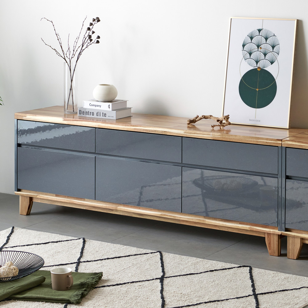 S204 아카시아원목 2단1800 거실장