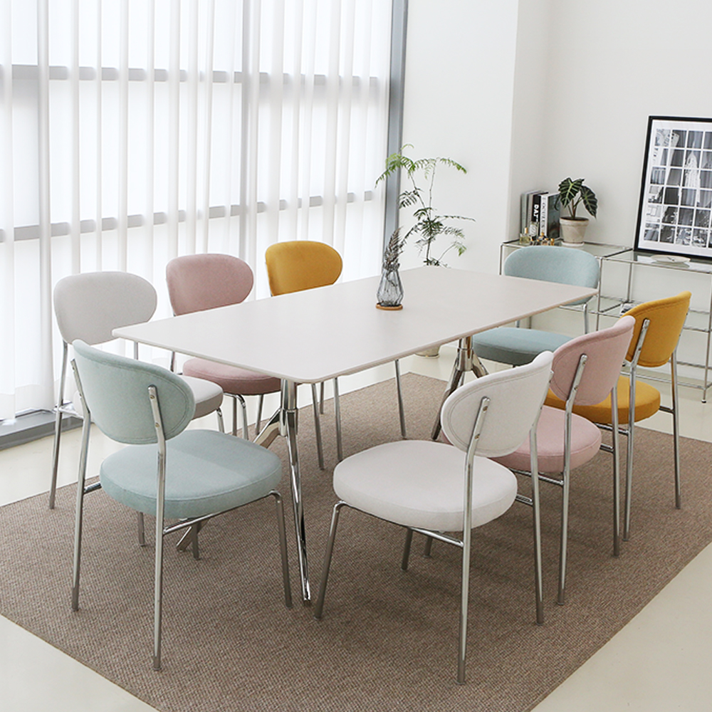 편한 로페 테이블의자 패브릭 카페 인테리어 식탁 의자