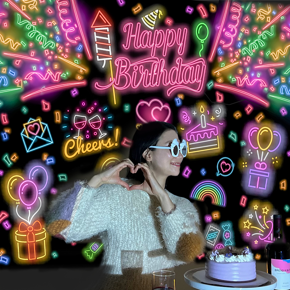 생일파티용품 생일빔 프로젝터 홈파티 이벤트 미니빔 하트빔 칩 단품 HB01 제품 이미지