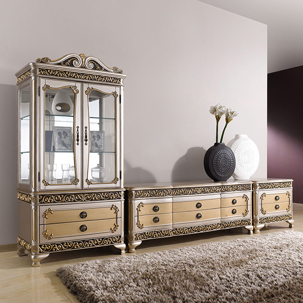 H67F 마호가니 원목 거실장세트