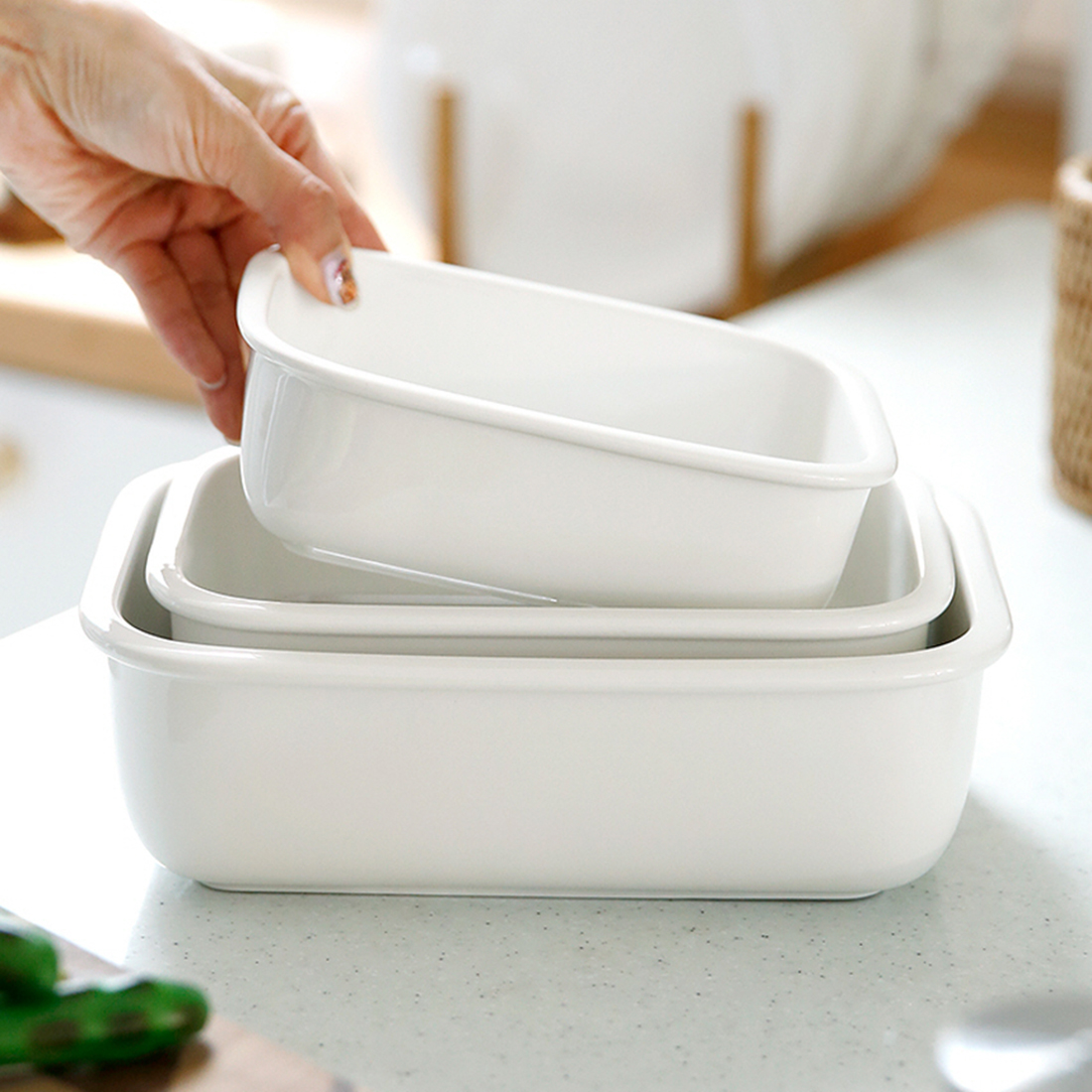 세라믹밧드 에어프라이어 그릇 발뮤다 전자레인지 용기 오븐용트레이 밧드 소형