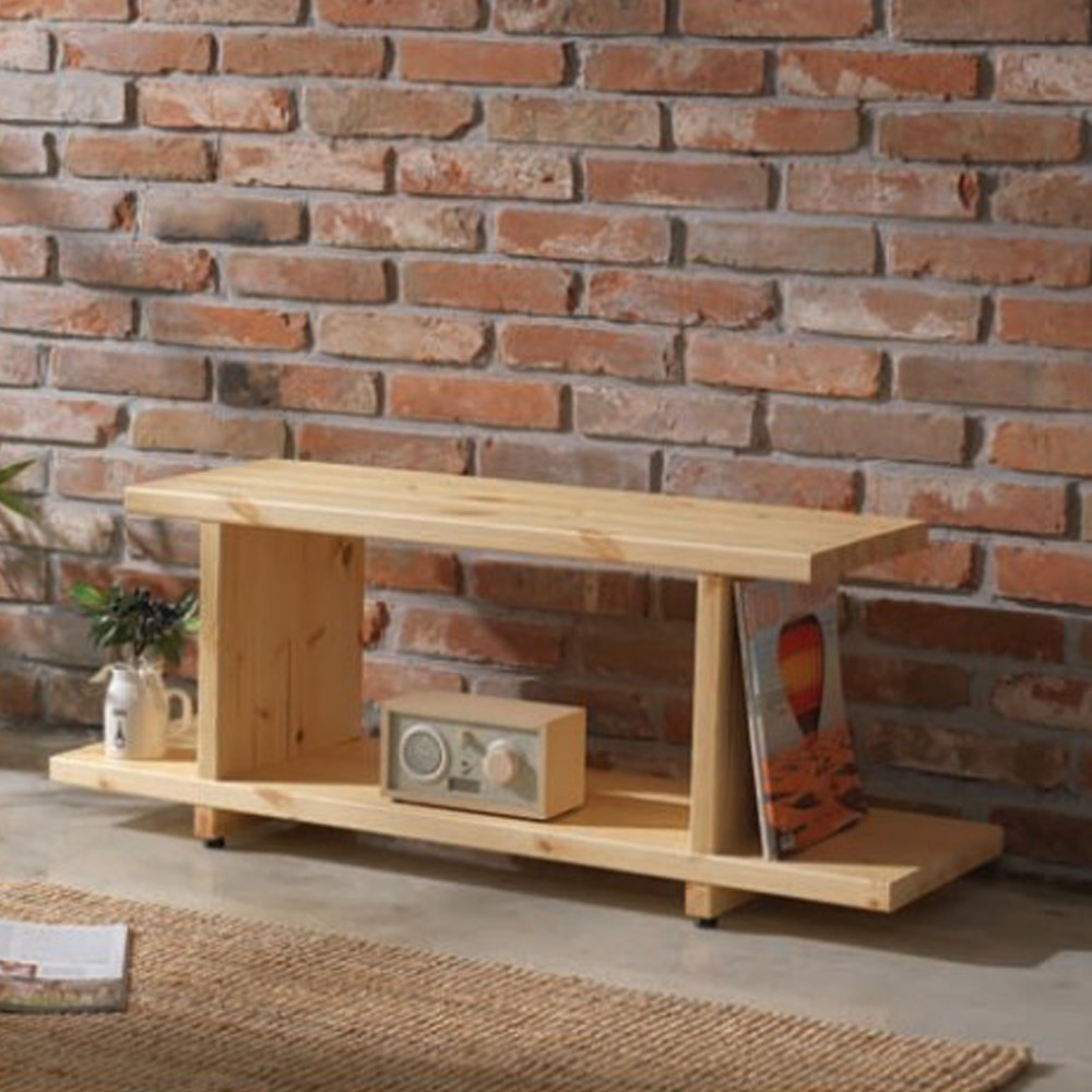 C142 레드파인 원목 1050 거실장 - 상품 이미지