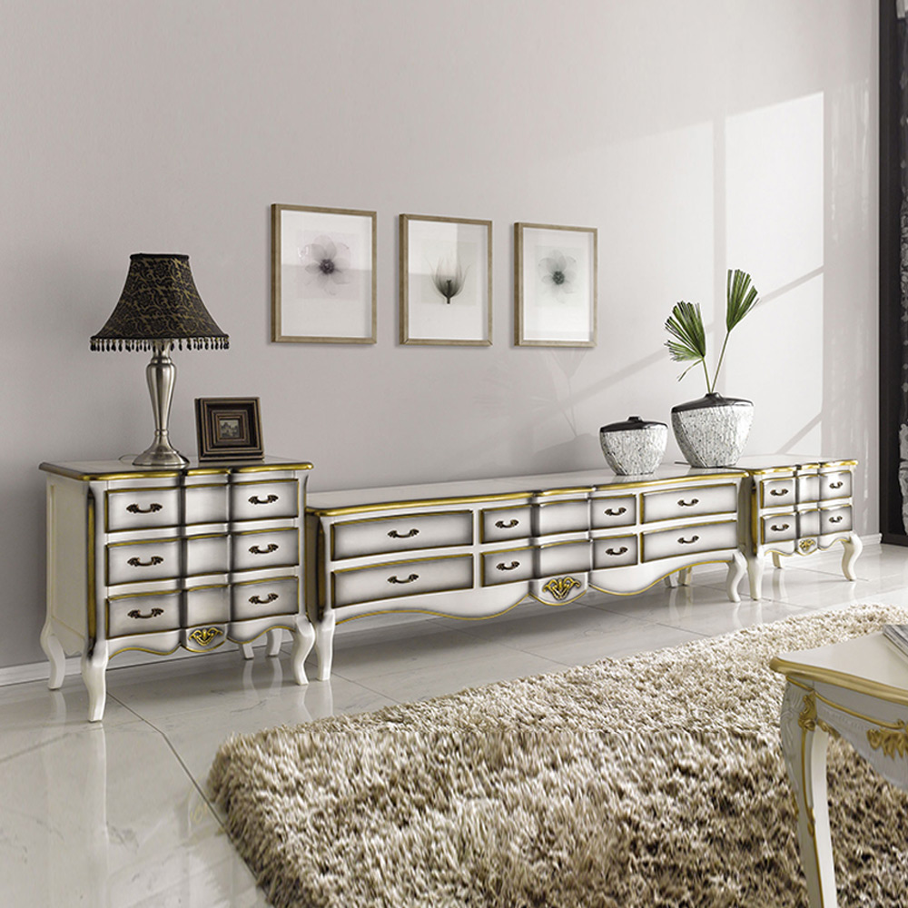 H71F 마호가니 원목 거실장세트