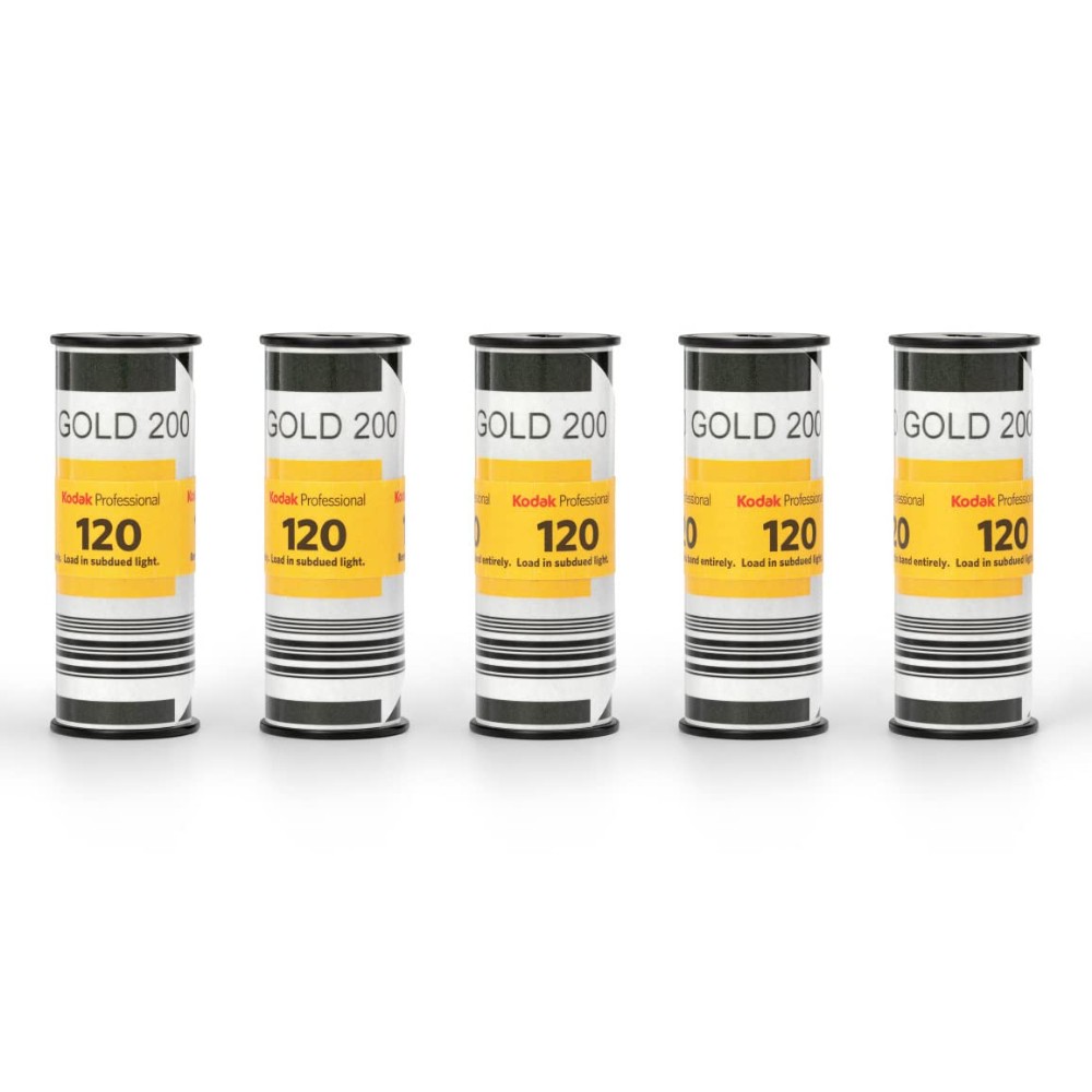 코닥 골드 컬러 200 120mm 카메라 필름 5개 팩 : 박스팝