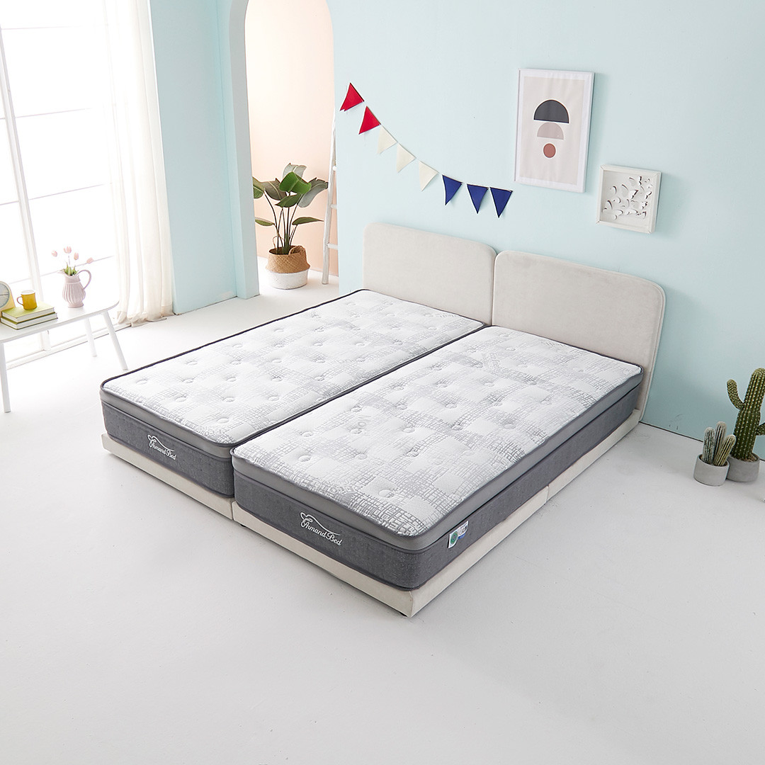 꽃잠 오픈형 저상 패밀리침대 프레임 싱글+싱글