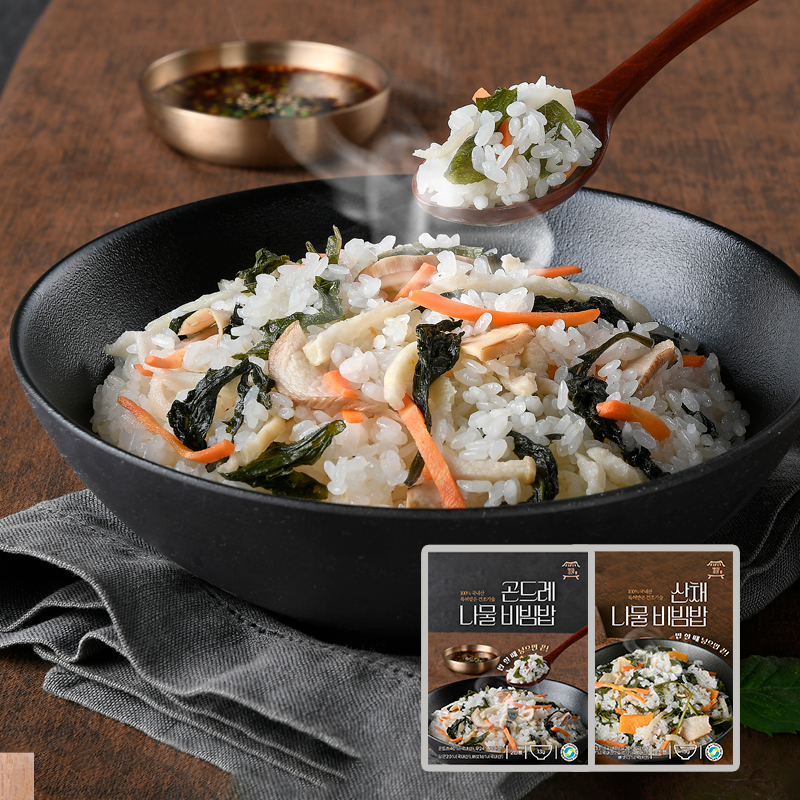 2+2 맛집곳간 국산 곤드레 산채 취나물 가지 뽕잎 무시래기 나물밥 비빔밥재료 제품 이미지