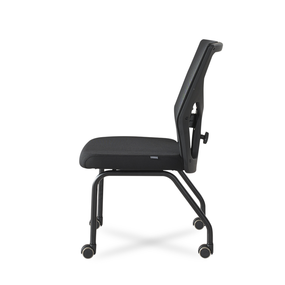 AS40 팔걸이없는의자 요추 편안한 회의용의자 회의실 공부 컴퓨터 책상 의자 바퀴4개