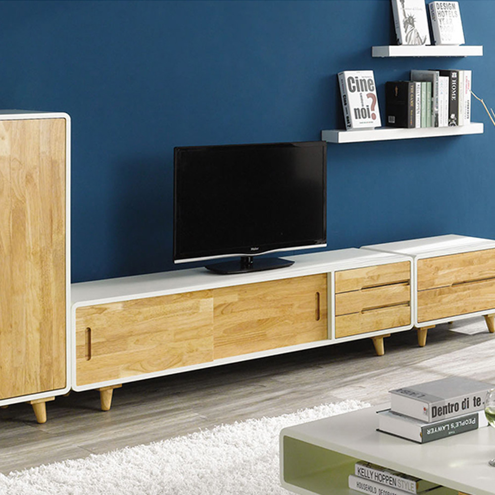 H42F 원목 슬라이딩 거실장