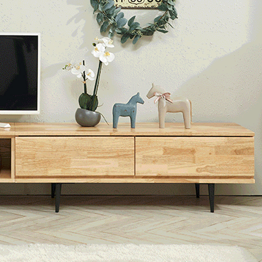 C1FA 고무나무 양문갑 서랍1200 거실장